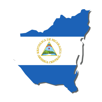 ニカラグア共和国無料フリーイラスト｜無地・国旗付